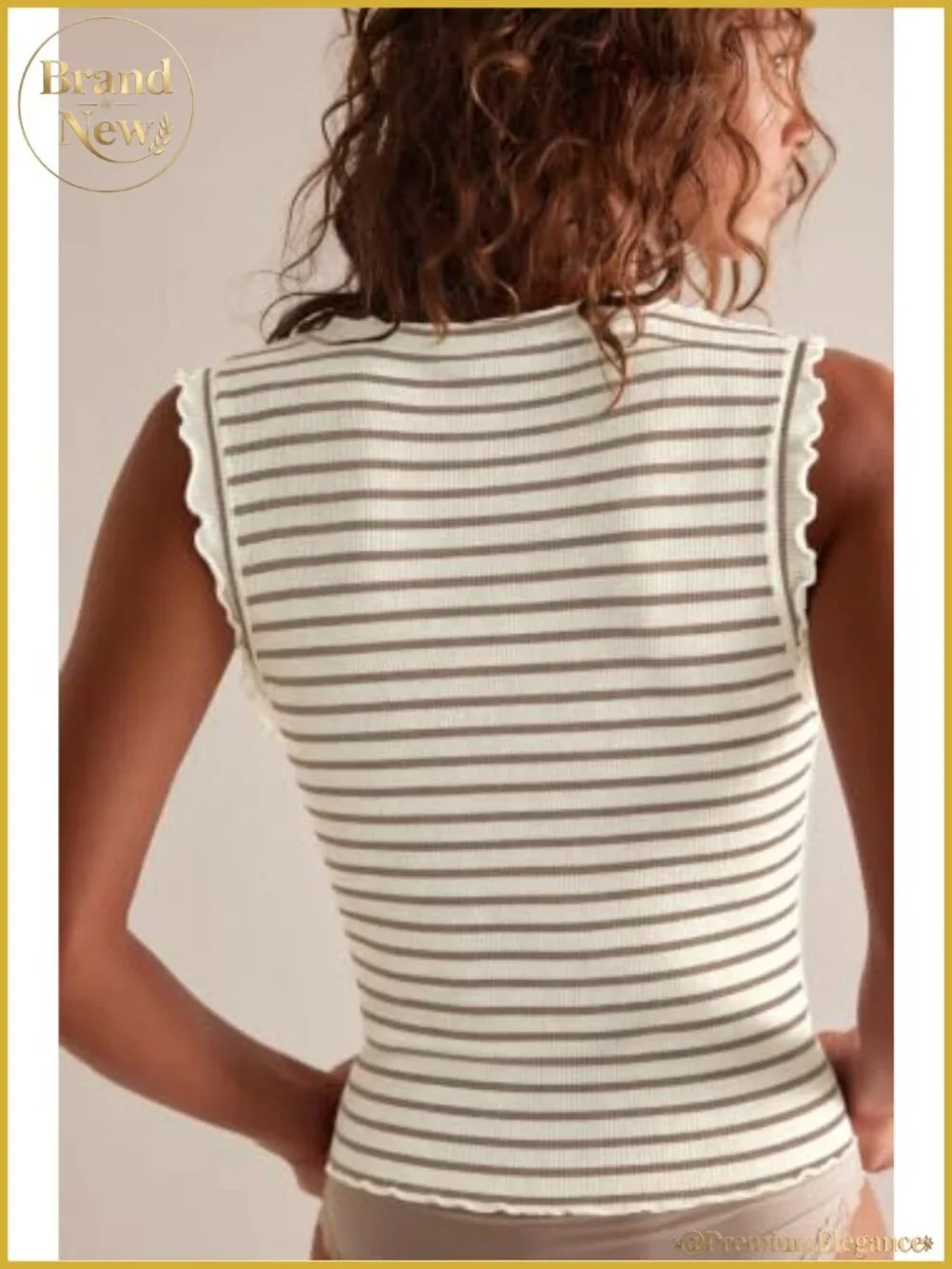LEEDYA Women Sleeveless Ribbed Knit Tank Top Business Casual Crew Neck Summer